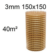 Siatka kompozytowa zbrojeniowa fi 3 mm oczko 150x150 mm 40m2