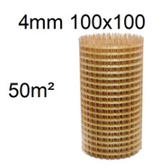 Siatka kompozytowa zbrojeniowa fi 4 mm oczko 100x100 mm 50m2