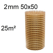 Siatka kompozytowa zbrojeniowa fi 2 mm oczko 50x50 25m2