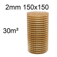 Siatka kompozytowa zbrojeniowa fi 2 mm oczko 150x150 mm 30m2