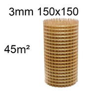 Siatka kompozytowa zbrojeniowa fi 3 mm oczko 150x150 mm 45m2