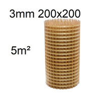 Siatka kompozytowa zbrojeniowa fi 3 mm oczko 200x200 mm 5m2