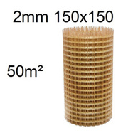 Siatka kompozytowa zbrojeniowa fi 2 mm oczko 150x150 mm 50m2