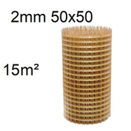 Siatka kompozytowa zbrojeniowa fi 2 mm oczko 50x50 15m2