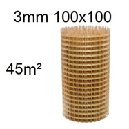 Siatka kompozytowa zbrojeniowa fi 3 mm oczko 100x100 mm 45m2