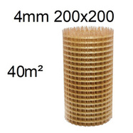 Siatka kompozytowa zbrojeniowa fi 4 mm oczko 200x200 mm